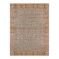 7' Teal Red And Orange Floral Runner Rug