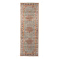 2' X 3' Teal Red And Orange Medallion Area Rug