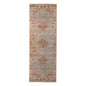 2' X 3' Teal Red And Orange Medallion Area Rug