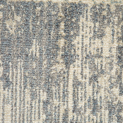 2' X 3' Gray Light Blue And Ivory Geometric Area Rug