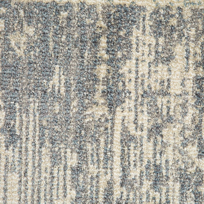 2' X 3' Gray Light Blue And Ivory Geometric Area Rug