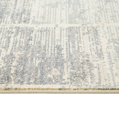 2' X 3' Gray Light Blue And Ivory Geometric Area Rug