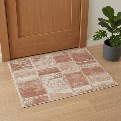 2' X 3' Sand And Ivory Geometric Area Rug