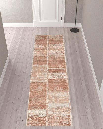 2' X 3' Sand And Ivory Geometric Area Rug
