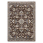 10' Ivory Blue and Brown Floral Power Loom Runner Rug