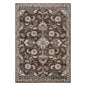 10' Ivory Blue And Brown Floral Runner Rug