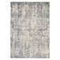 10' Light Gray Blue And Ivory Abstract Runner Rug