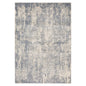 10' Light Gray and Blue Abstract Power Loom Runner Rug