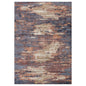 8' X 10' Ivory Rust And Blue Abstract Area Rug