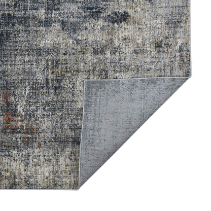 2' X 3' Gray and Ivory Abstract Power Loom Area Rug