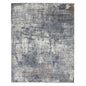 2' X 3' Gray and Ivory Abstract Power Loom Area Rug