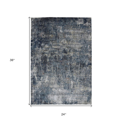 2' X 3' Ivory And Gray Abstract Area Rug