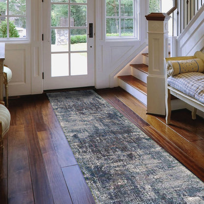 2' X 3' Ivory And Gray Abstract Area Rug