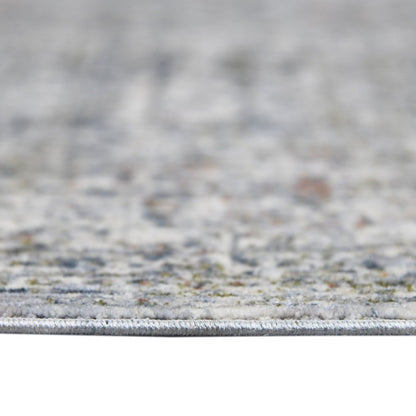 8' X 10' Ivory Gray And Rust Oriental Area Rug