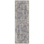 2' X 3' Ivory Gray And Rust Oriental Area Rug