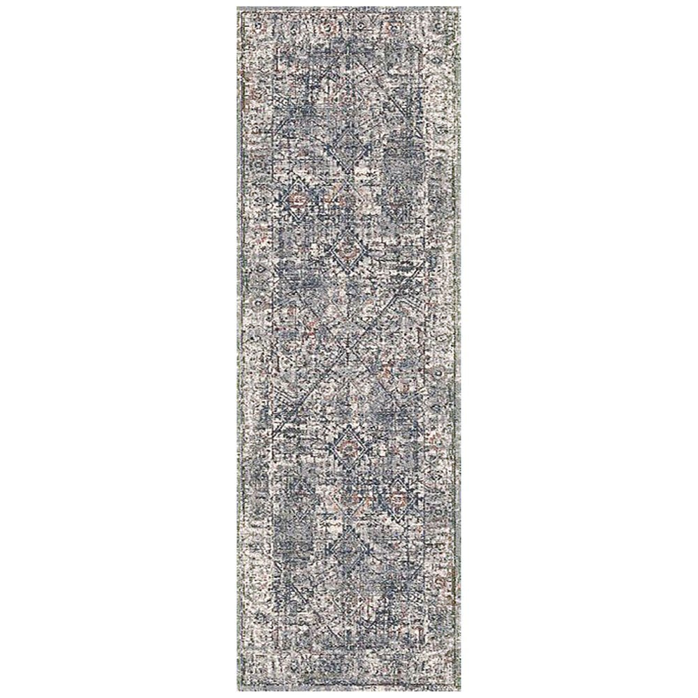 2' X 3' Ivory Gray And Rust Oriental Area Rug