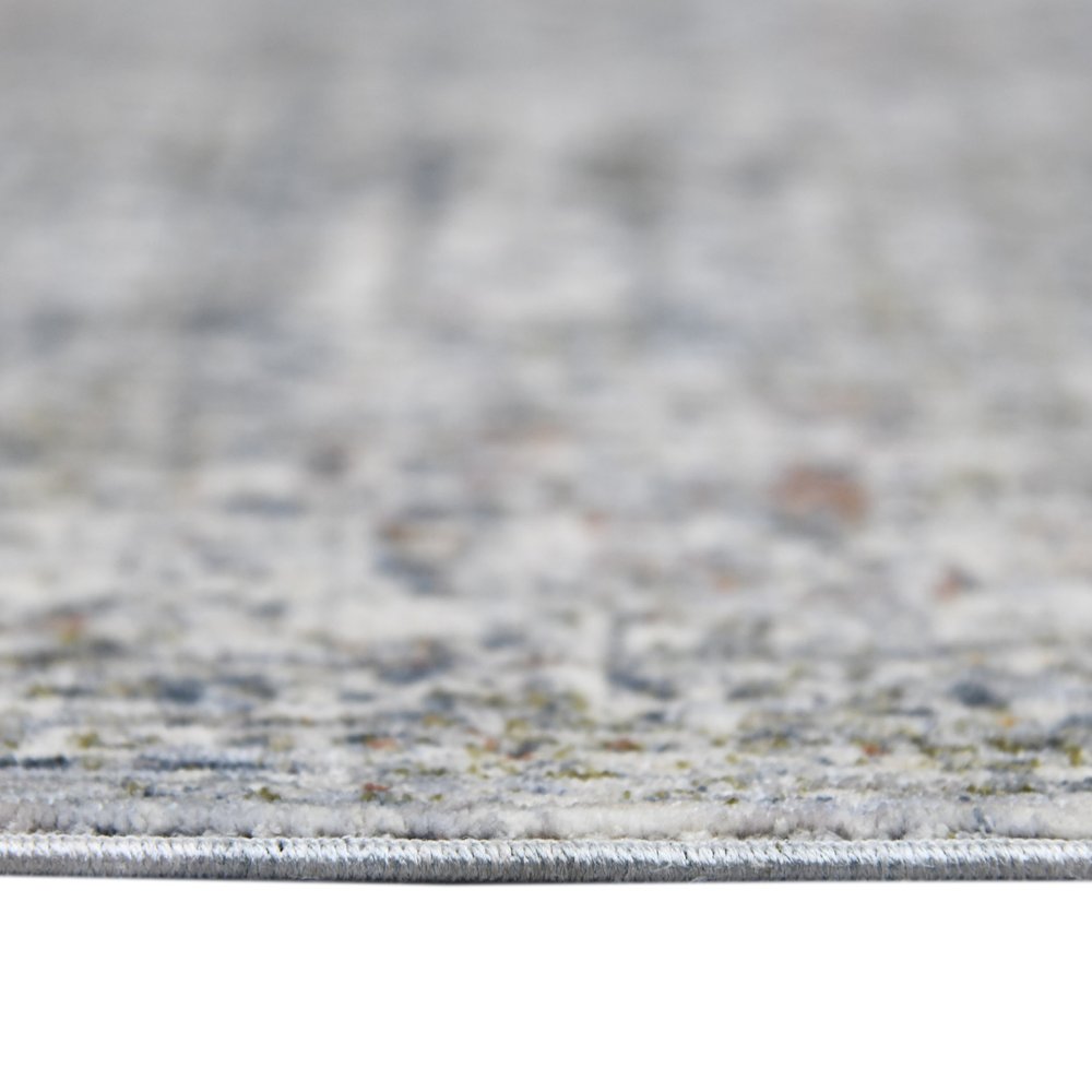 8' X 10' Ivory Gray And Rust Oriental Area Rug