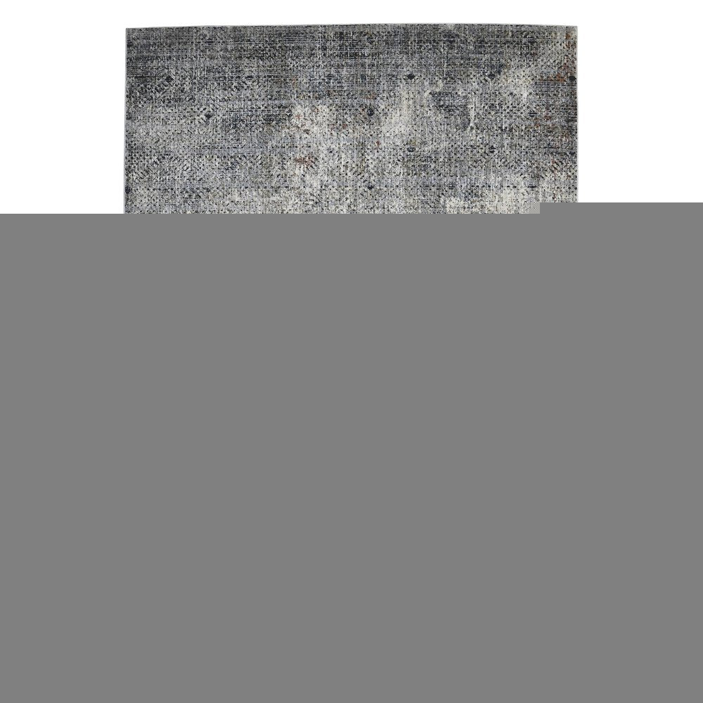 2' X 3' Ivory Black And Gray Abstract Area Rug