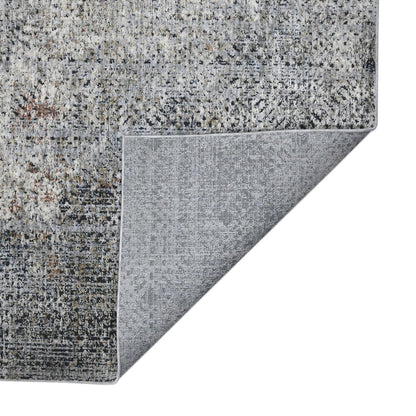 2' X 3' Ivory Black And Gray Abstract Area Rug