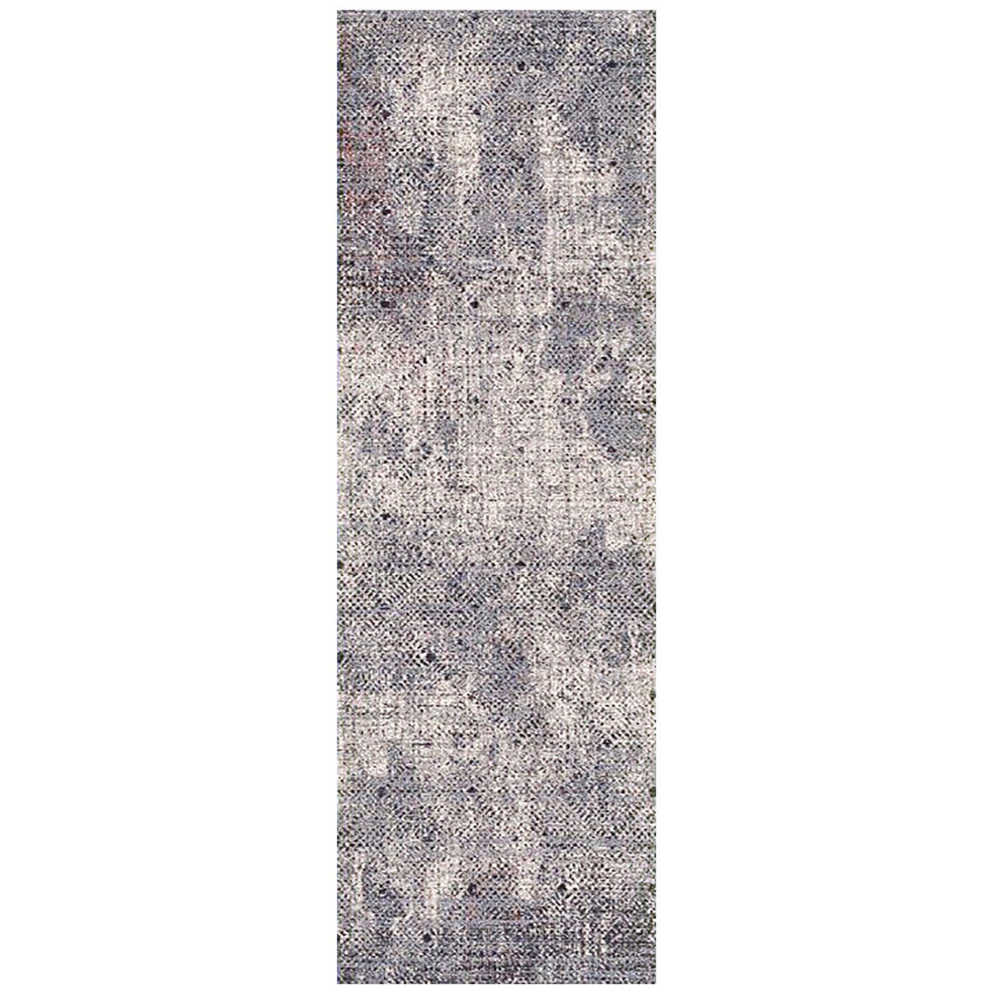 2' X 3' Ivory Black and Gray Abstract Power Loom Area Rug