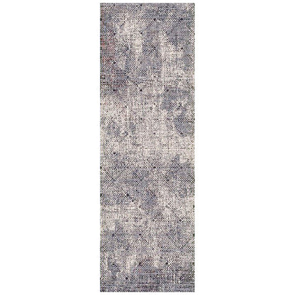 10' X 14' Ivory Black And Gray Abstract Area Rug