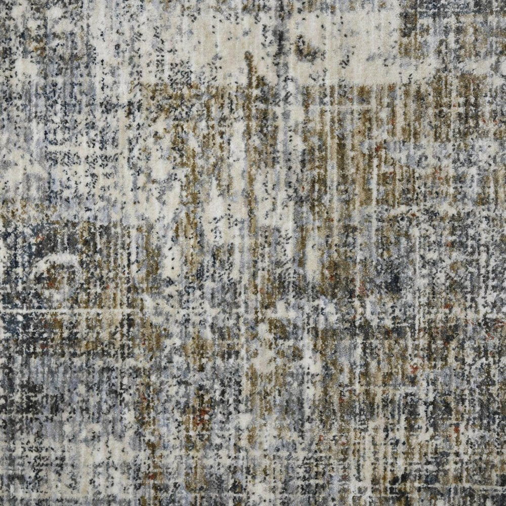 2' X 3' Ivory Gray And Brick Red Abstract Area Rug
