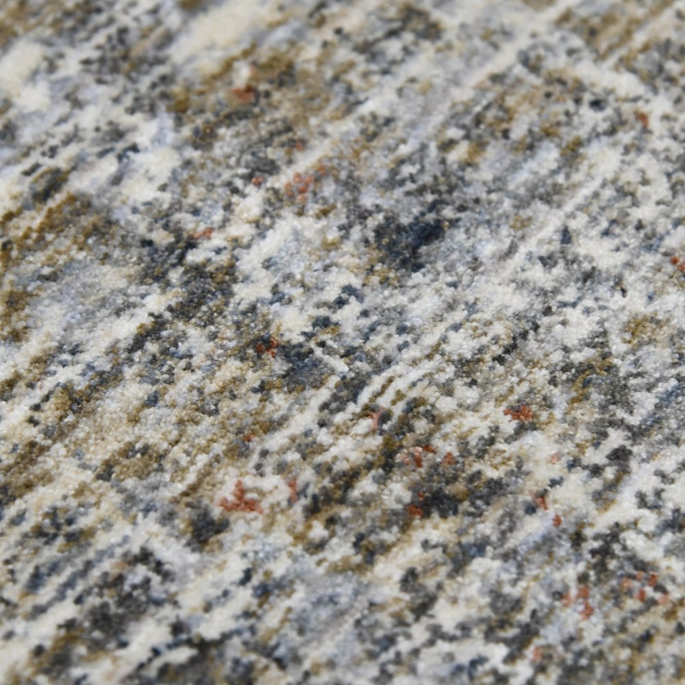 2' X 3' Ivory Gray And Brick Red Abstract Area Rug