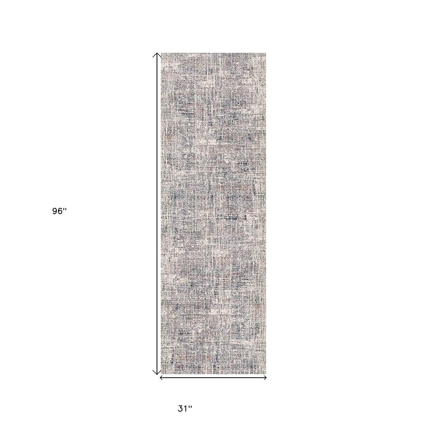 2' X 3' Ivory Navy and Gray Abstract Power Loom Area Rug