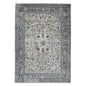 2' X 3' Ivory Blue And Gray Oriental Area Rug