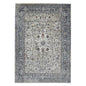 2' X 3' Ivory Blue And Gray Oriental Area Rug