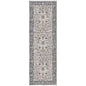 2' X 3' Ivory Blue And Gray Oriental Area Rug