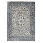 2' X 3' Ivory Blue and Gray Oriental Power Loom Area Rug