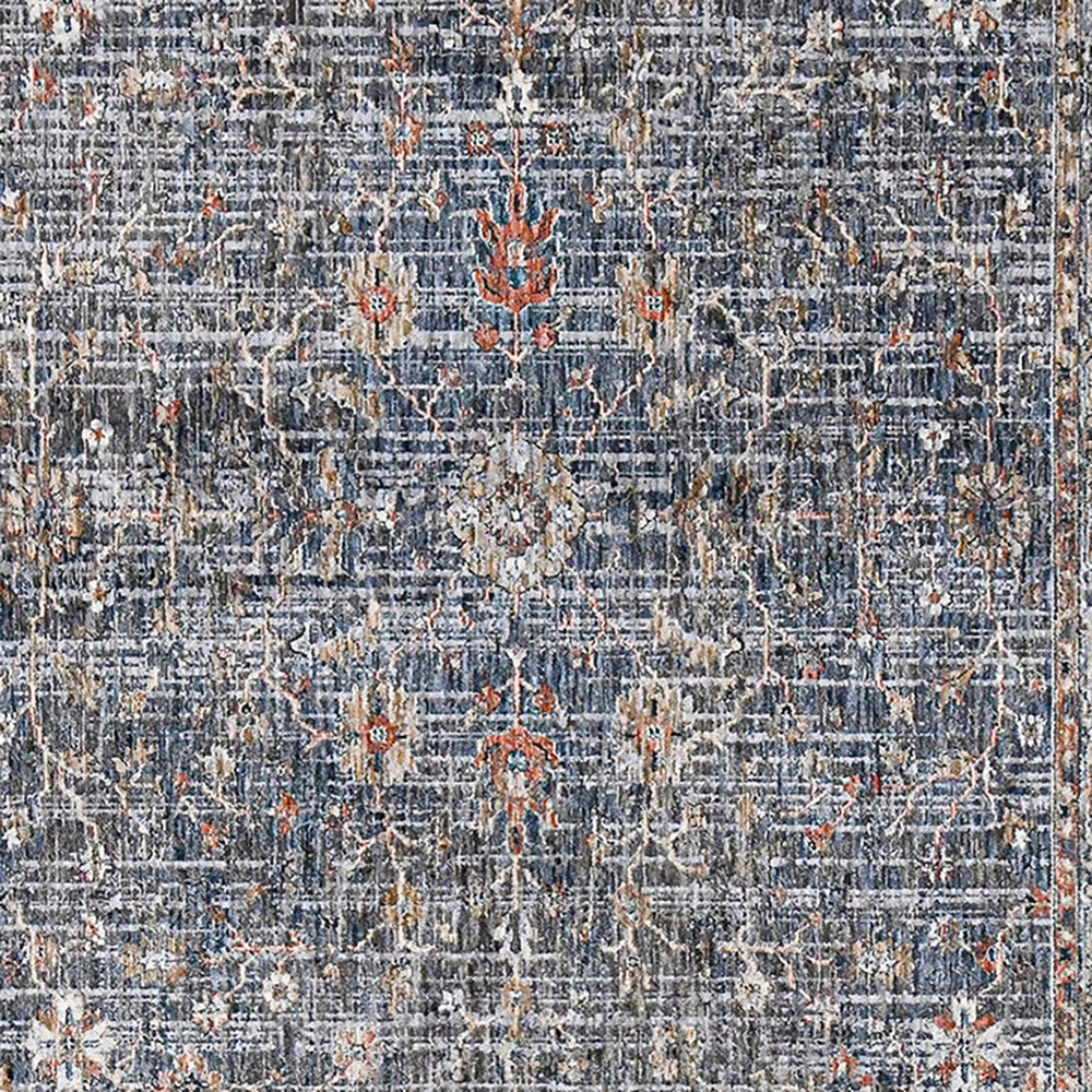 2' X 3' Ivory Charcoal And Brick Red Oriental Area Rug