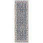 2' X 3' Ivory Charcoal and Orange Oriental Power Loom Area Rug