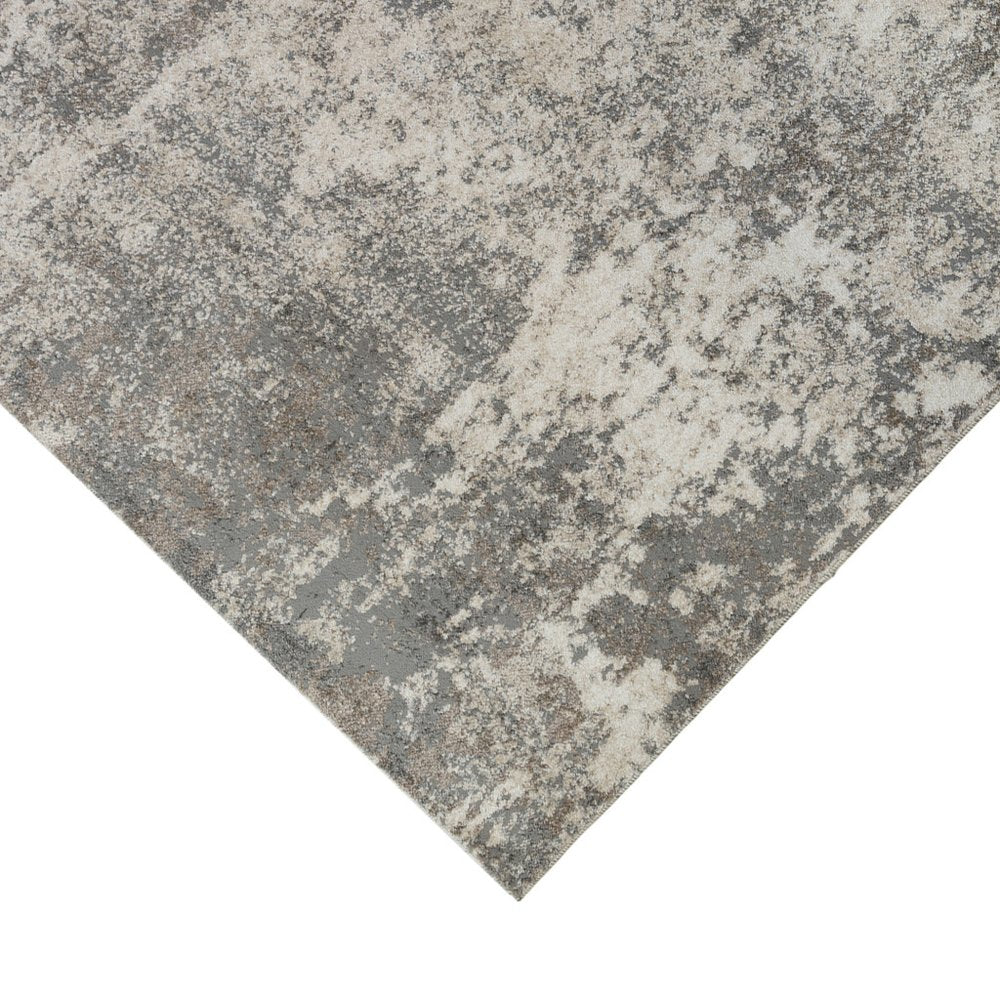 2' X 3' Ivory And Gray Abstract Area Rug
