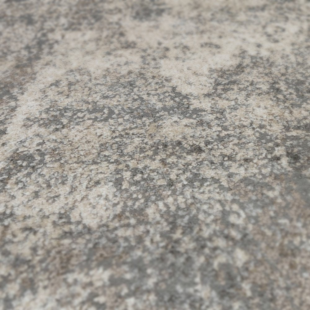 2' X 3' Ivory And Gray Abstract Area Rug