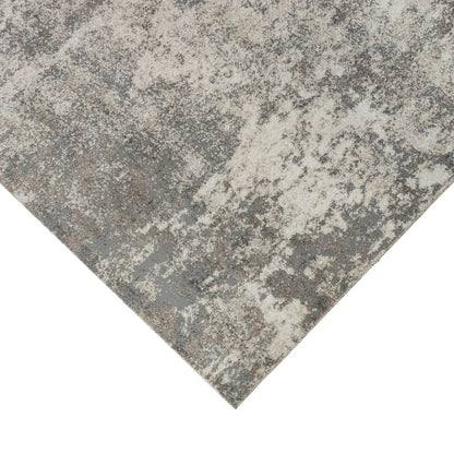 2' X 3' Ivory And Gray Abstract Area Rug