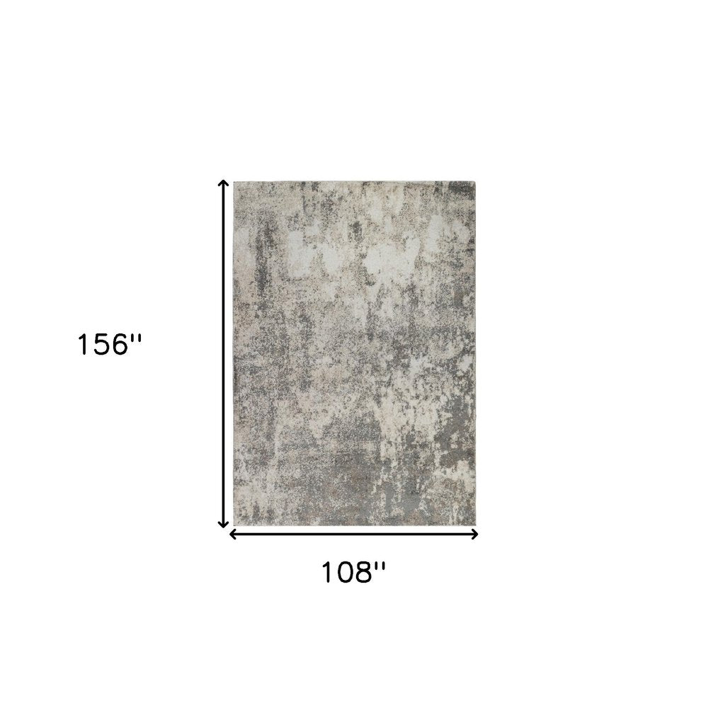 2' X 3' Ivory And Gray Abstract Area Rug