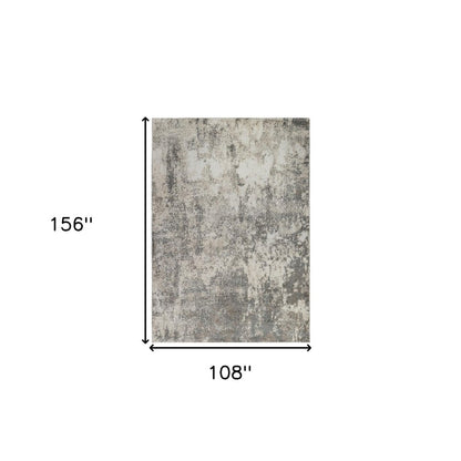 2' X 3' Ivory And Gray Abstract Area Rug