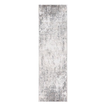 2' X 3' Beige Ivory and Gray Abstract Power Loom Area Rug