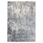 9' X 12' Gray And Light Blue Abstract Area Rug