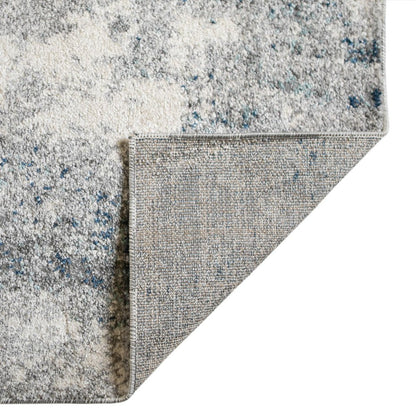 9' X 12' Gray And Light Blue Abstract Area Rug