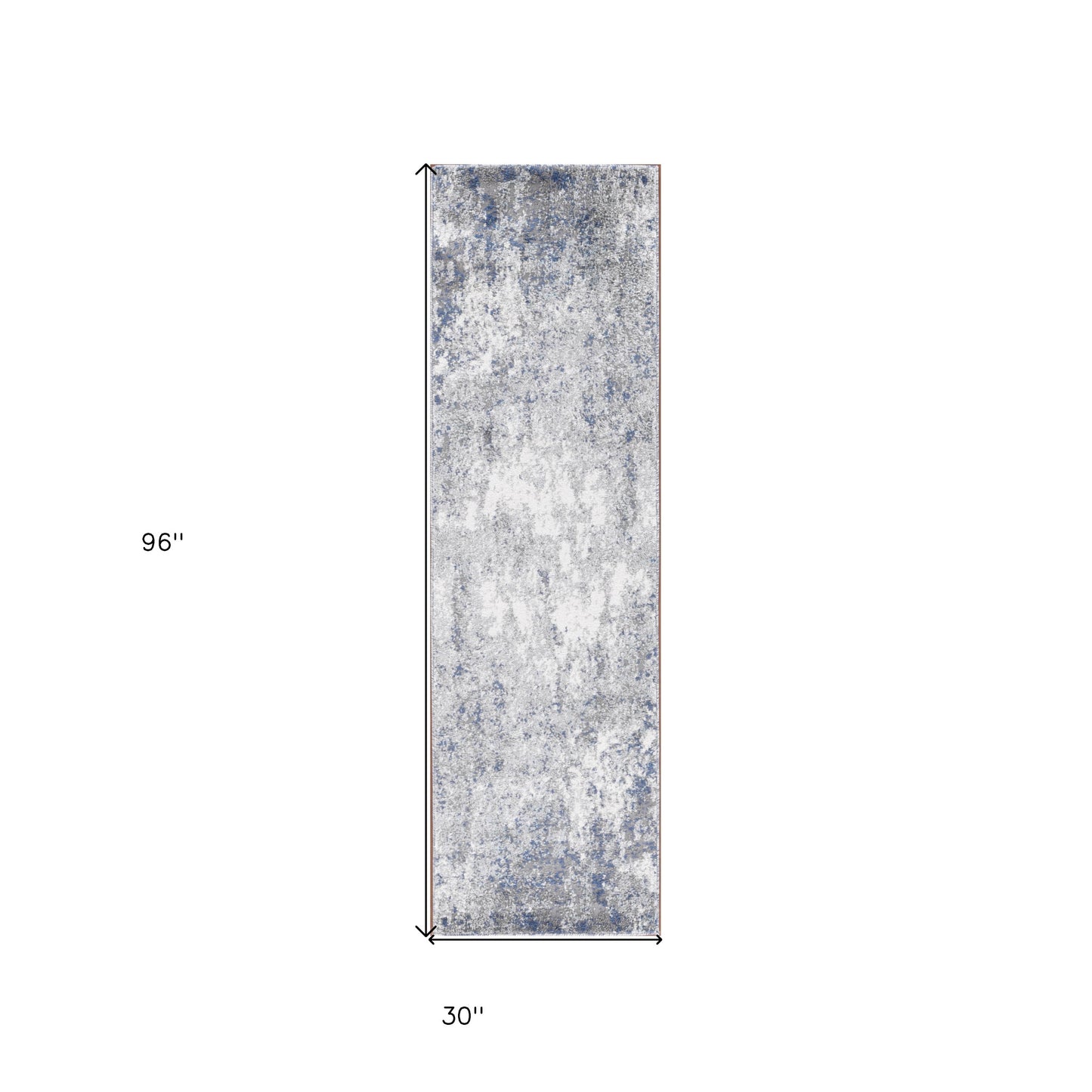 9' X 12' Gray and Light Blue Abstract Power Loom Area Rug