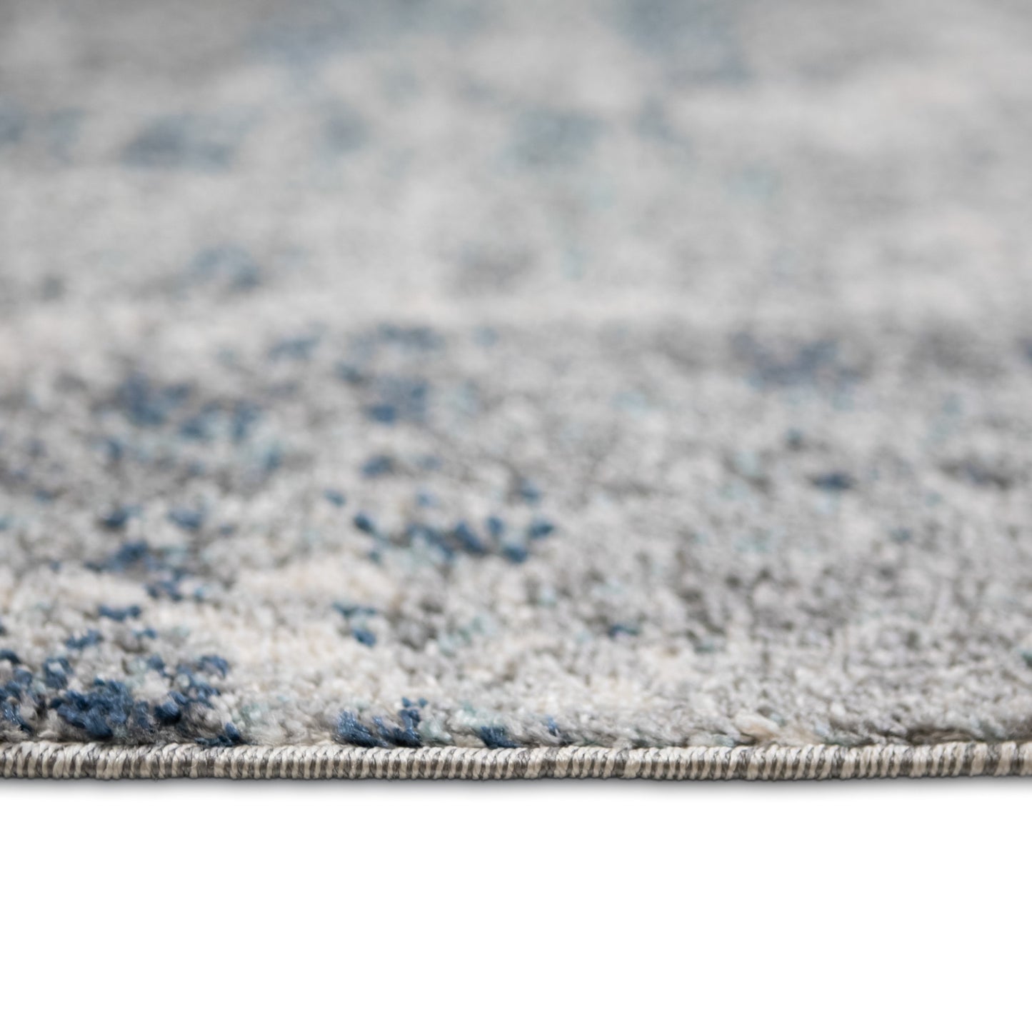 9' X 12' Gray and Light Blue Abstract Power Loom Area Rug