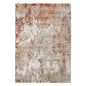 9' X 12' Ivory Red And Gray Abstract Area Rug