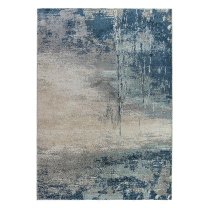 2' X 3' Dark Blue And Gray Abstract Area Rug
