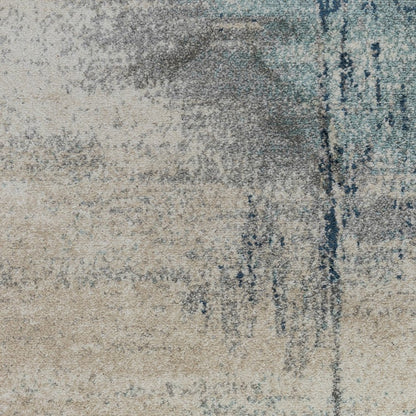 2' X 3' Dark Blue And Gray Abstract Area Rug