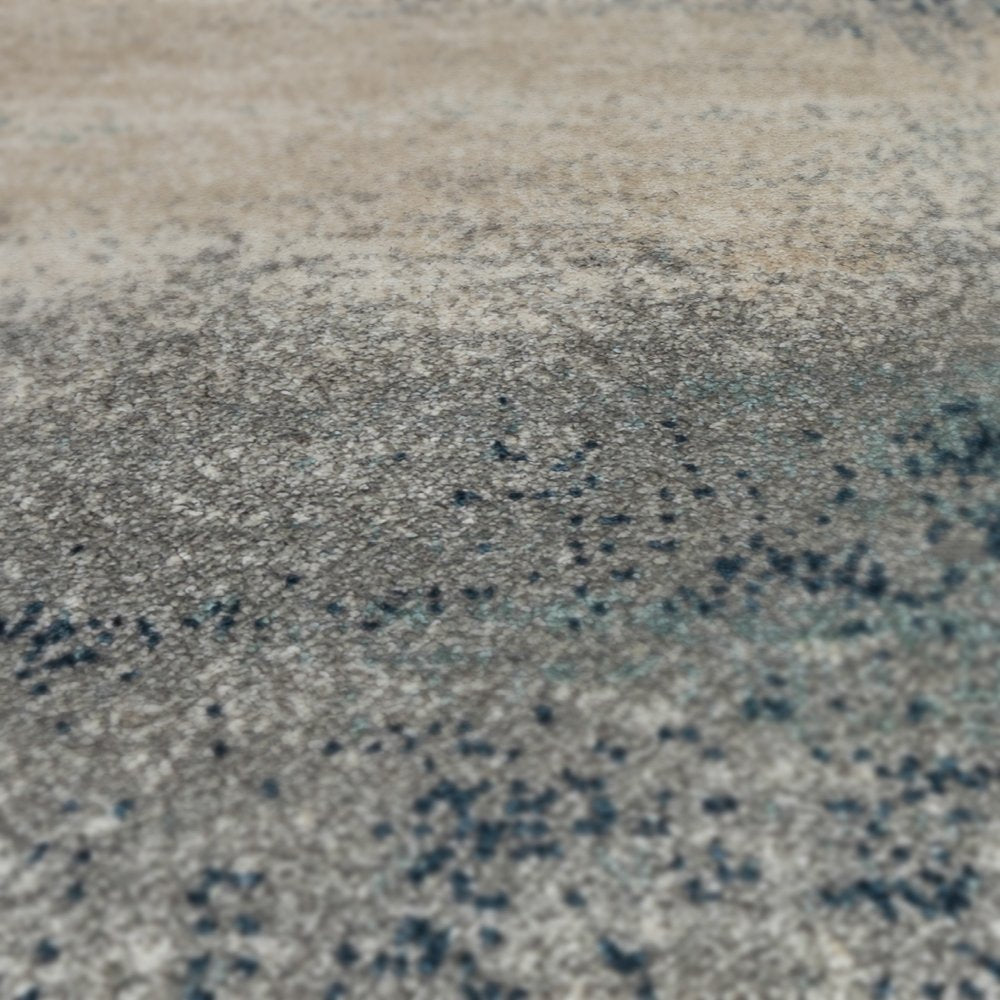 2' X 3' Dark Blue And Gray Abstract Area Rug