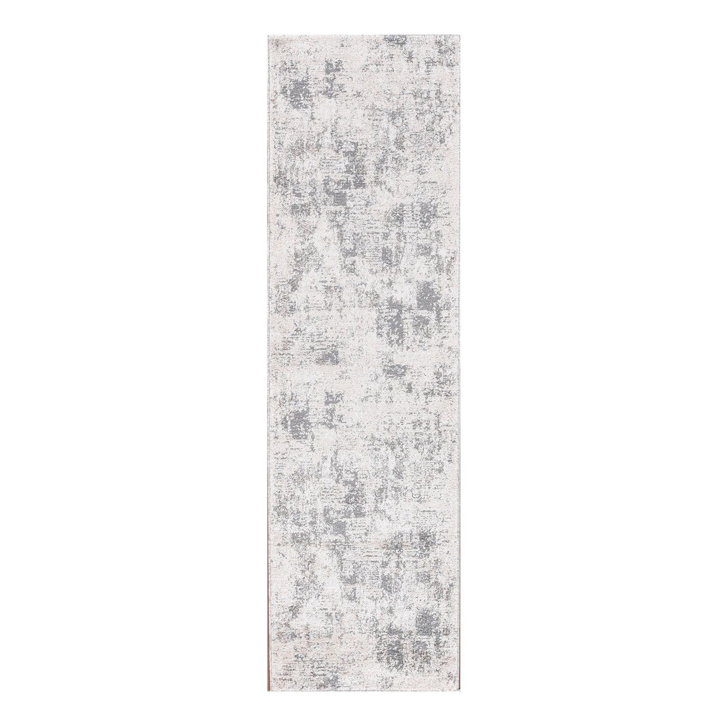 2' X 3' Gray and Beige Abstract Power Loom Area Rug