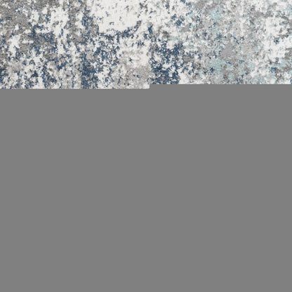9' X 12' Ivory Blue And Gray Abstract Area Rug